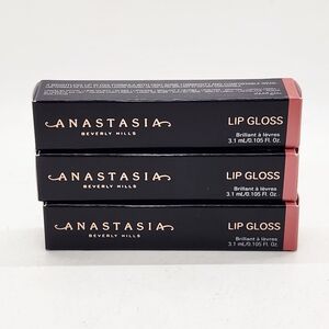 NWT Lot Of 3 Anastasia Beverly Hills Lip Gloss Deep Taupe